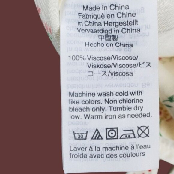 Madewell Womens Novel Tie Front Windowbox Short Sleeve Floral Print Top Size XS - Picture 6 of 6